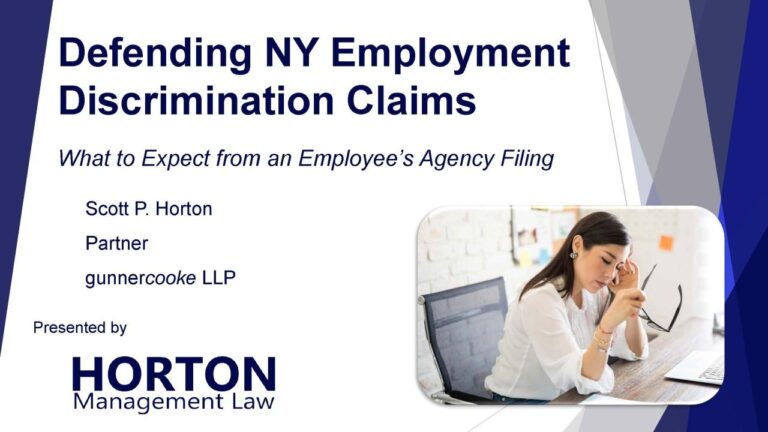 Defending New York Employment Discrimination Claims (Webinar Recap)